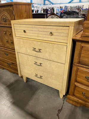 Vintage Blonde Wood Dresser