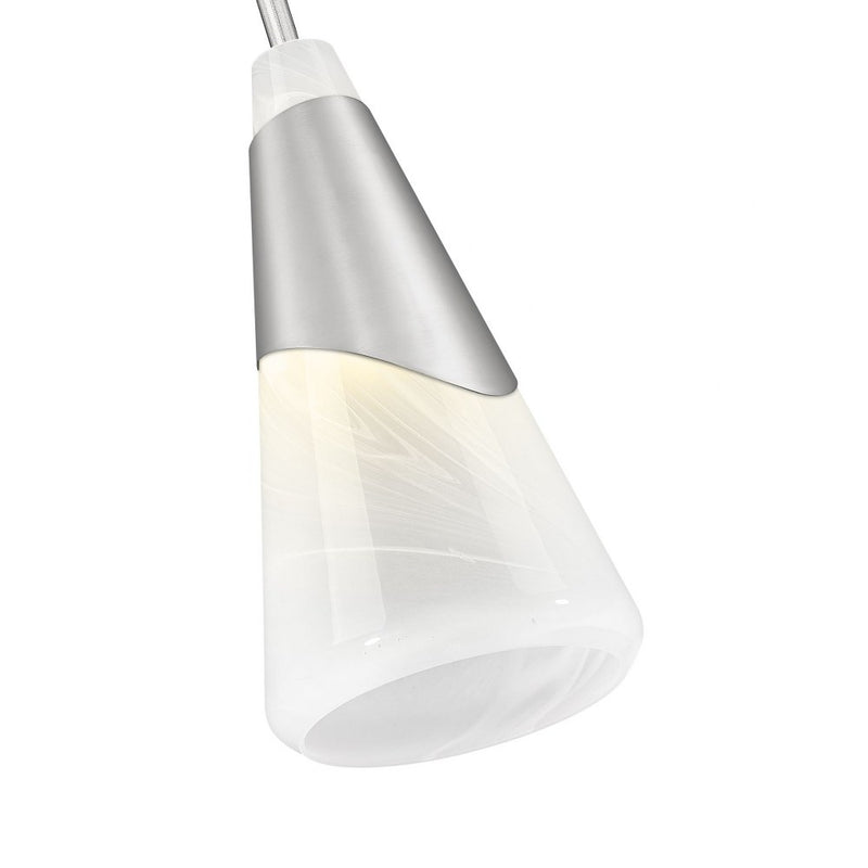 Z-Lite Aimee 1 Light Pendant in Brushed Nickel