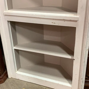 Painted White Corner Shelf