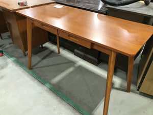MCM Wooden Desk With 2 Pullout Drawers