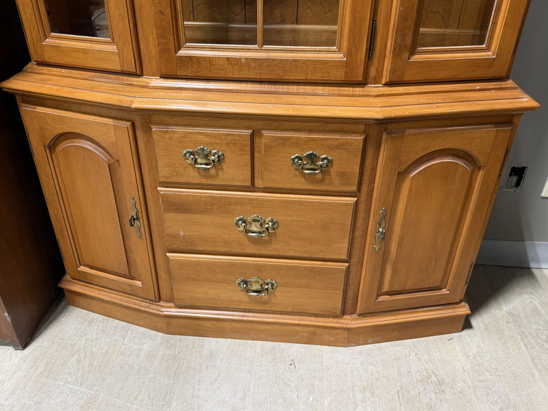 Classic Solid Wood China Cabinet & Hutch