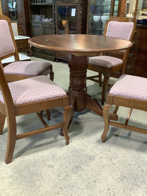 Vintage 5 Piece Dining Table with 4 Chairs