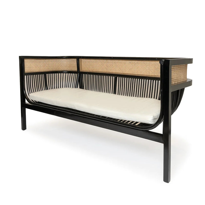 NORMANDY Wood and Rattan Sofa