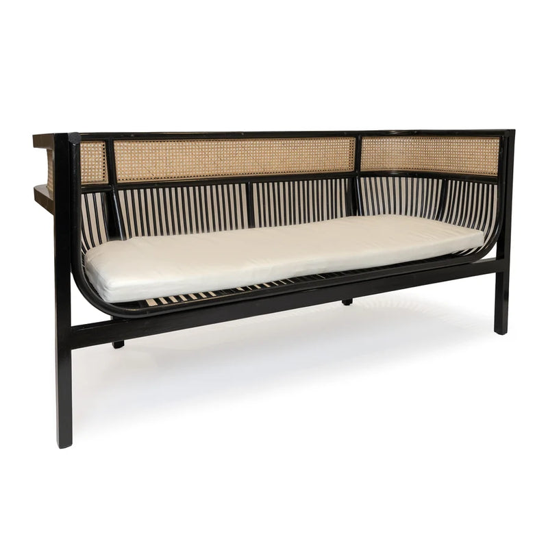 NORMANDY Wood and Rattan Sofa