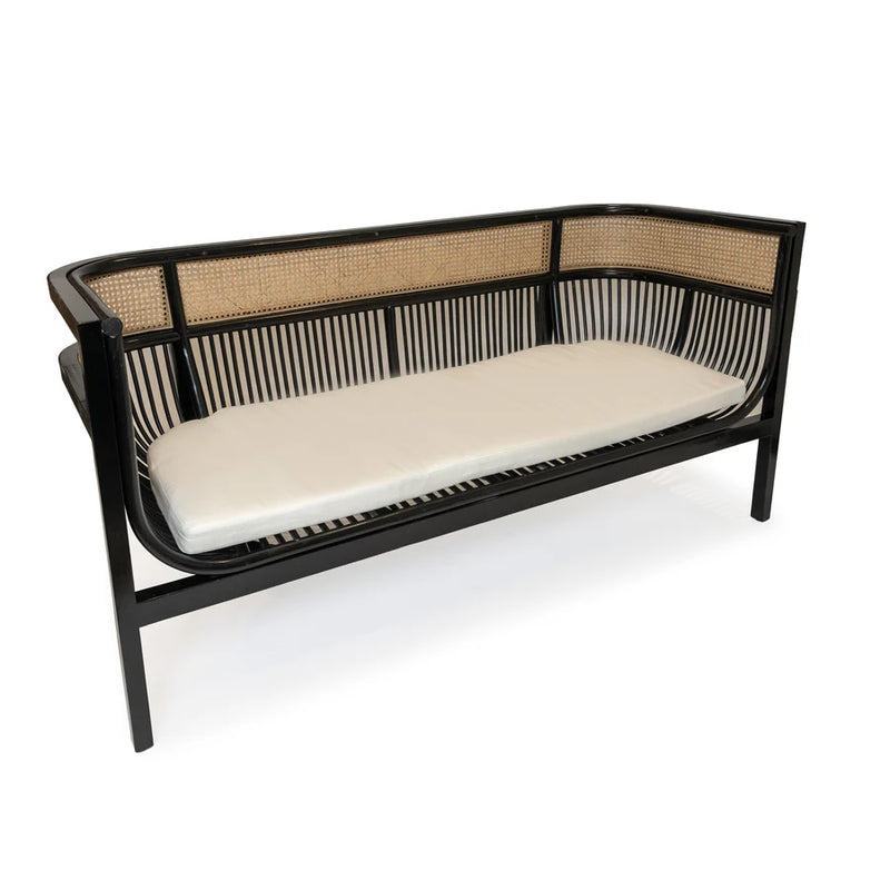 NORMANDY Wood and Rattan Sofa