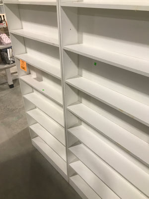 Tall White Bulk Bookshelves With 8 Shelves