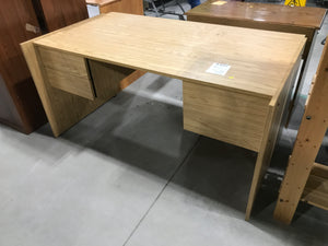 Large Light Tan Desk With 3 Drawers