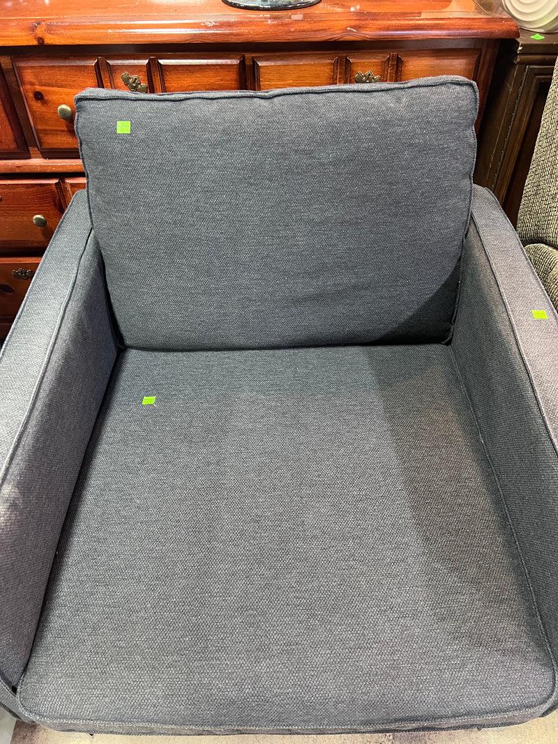 IKEA Mellby Accent Armchair – Charcoal Grey Upholstered Lounge Chair