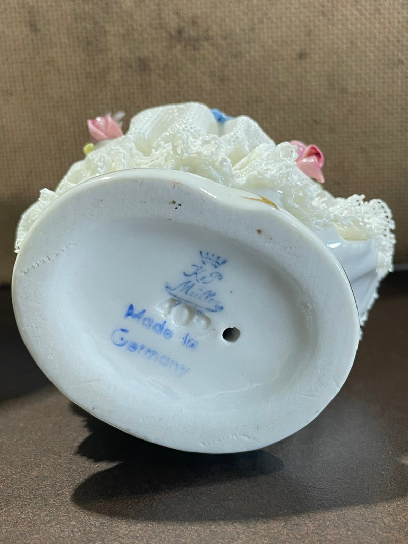 Dresden Lace Porcelain Figurine.
