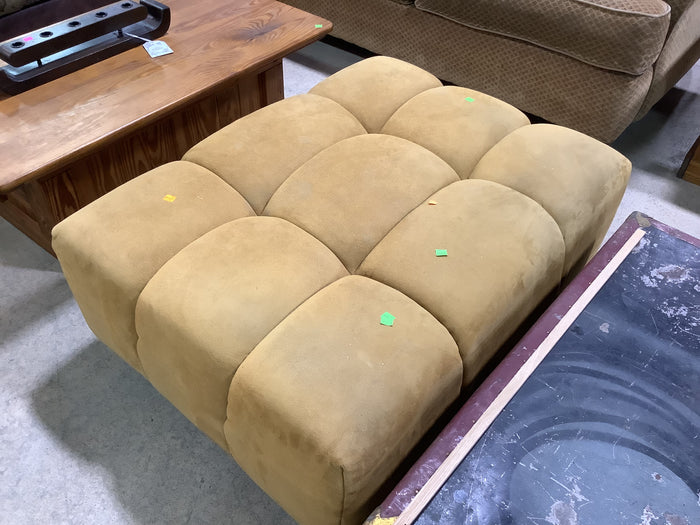 Mustard Coloured Plush Ottoman