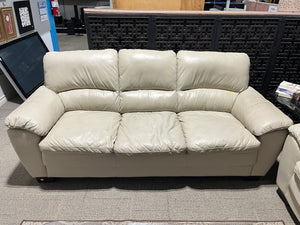 Plush 3-Seater Leather Sofa