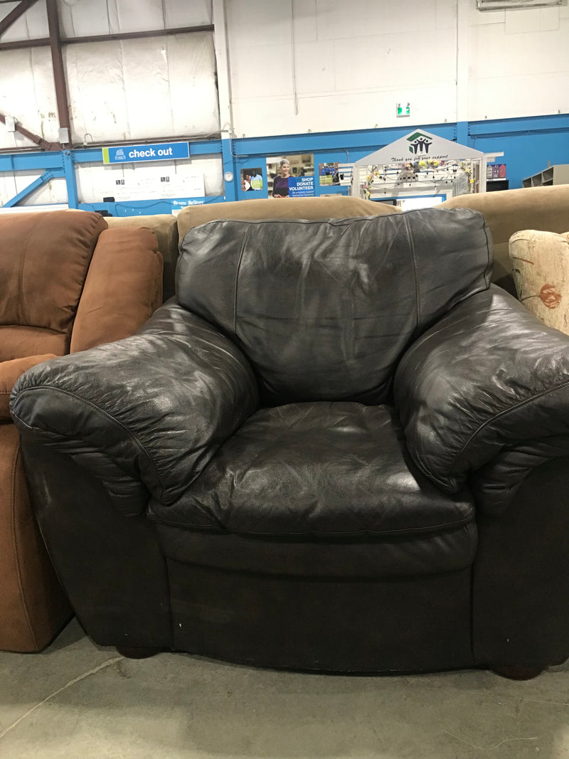 Dark Brown Leather ArmChair