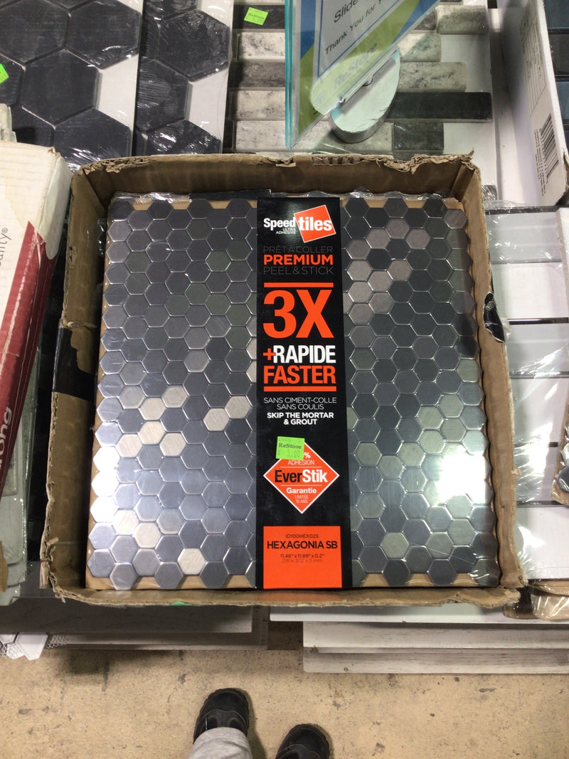 Hexagonia SB 11.46” x11.89” x0.2” Peel & Stick Speed Tiles