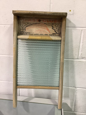 Vintage Glass Washboard