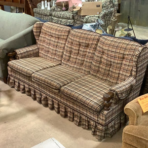 Multicoloured Plaid Sofa