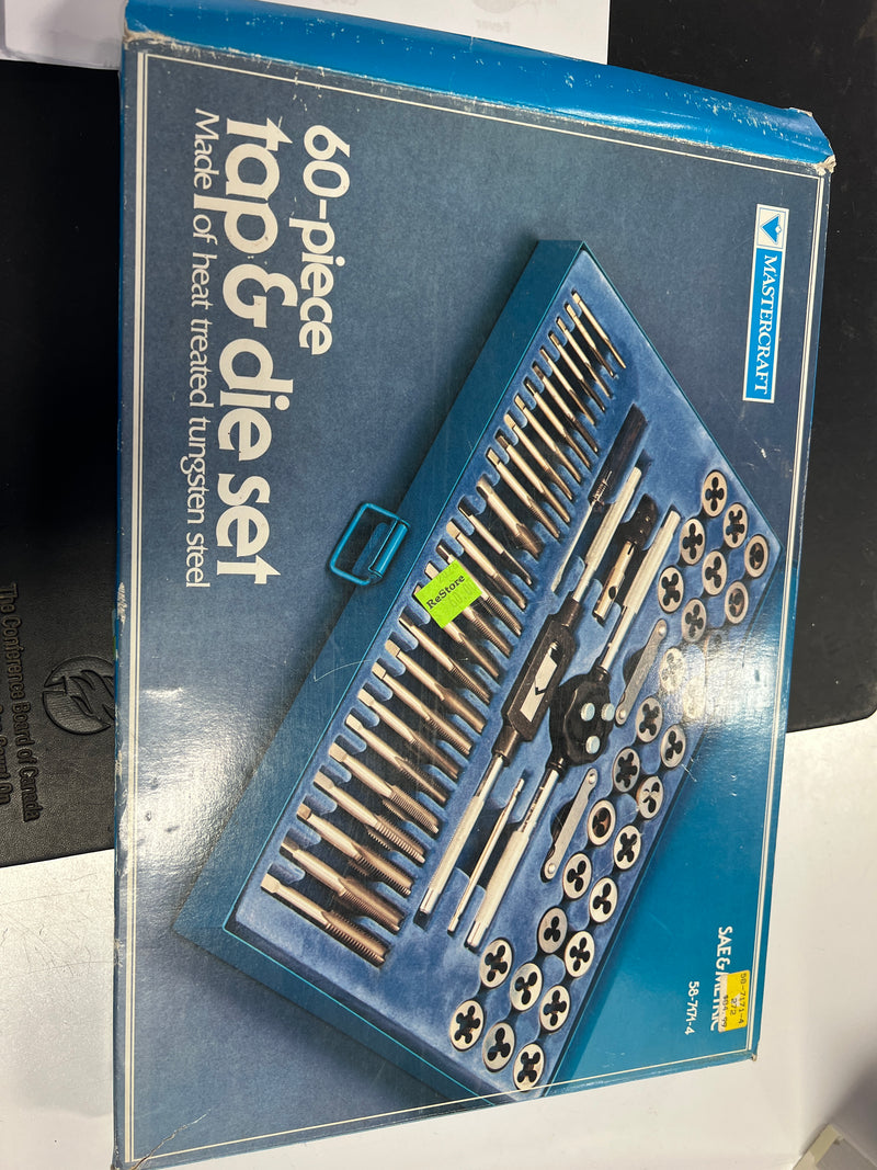 Mastercraft 60-Piece SAE & Metric Tap & Die Set — 58-7171-4