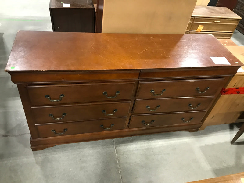 6 drawer brown dresser