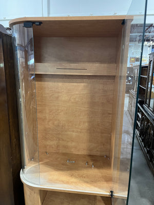 Wood & Glass Display Cabinet with Storage
