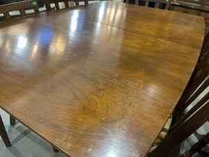 Gibbard MCM Walnut Dining Table with Six Chairs