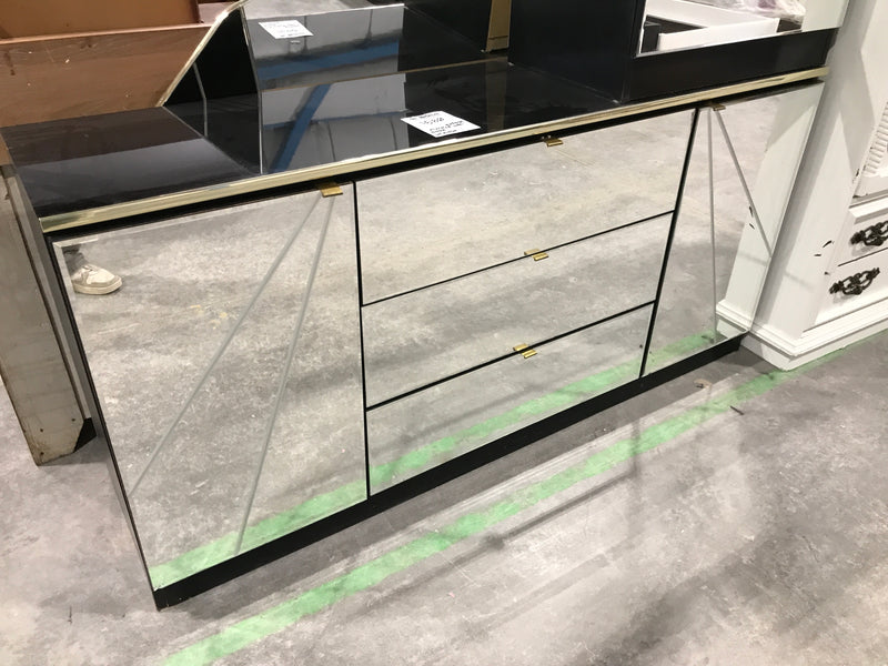 Vintage Mirrored Side Board/ Dresser With Mirror