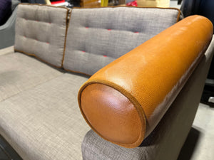 Modern Pull-Out Loveseat Sofa with Ottoman and Tray