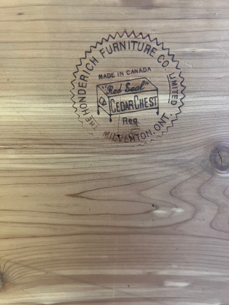 Vintage Red Seal Cedar Chest