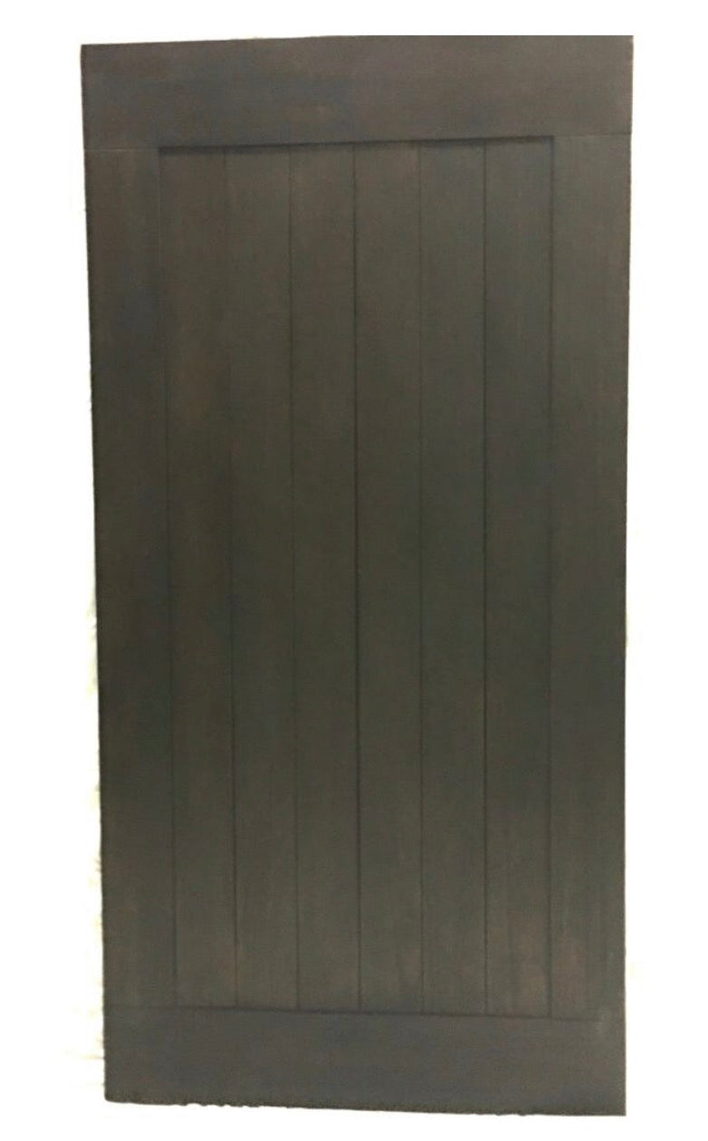 Acacia Barn Door 42” x 84” Wenge Brown Classic Design Includes Header Board & Hardware