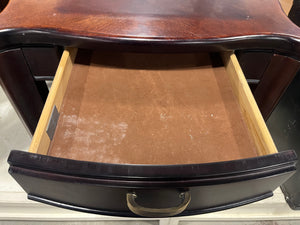 Classic Mahogany End Table with Drawer & Shelf