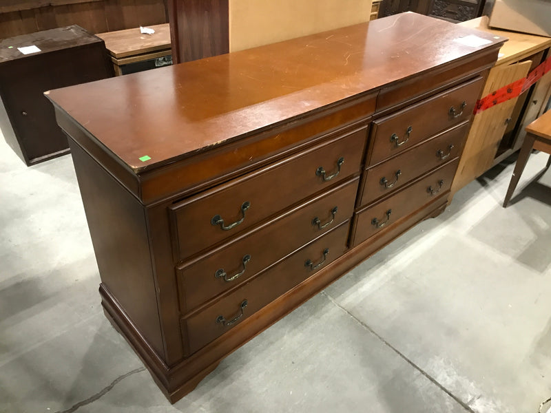 6 drawer brown dresser
