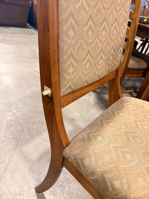 Scallop Printed Vintage Dining Chairs