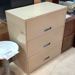 Wide Beige Filing Cabinet