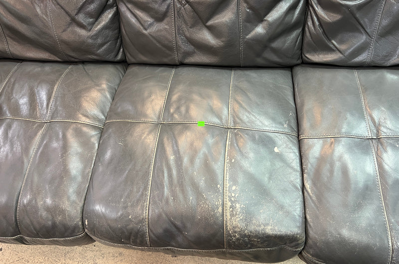 Dark Brown Three-Seater Sofa