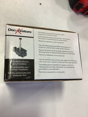 Hidden Deck Fasteners