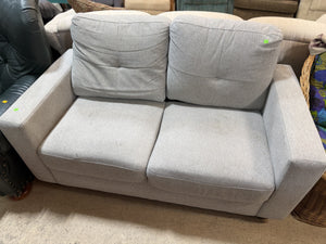 Modern Grey Fabric Loveseat Sofa