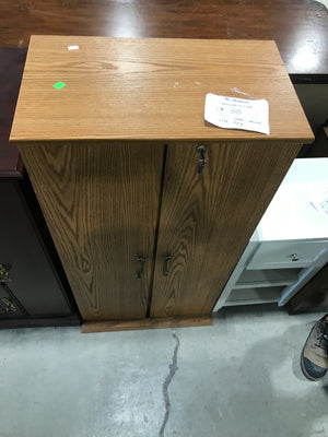 Wood cabinet with key