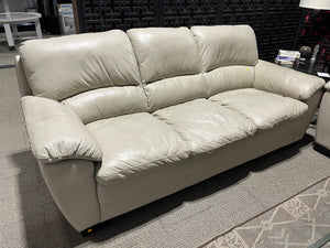 Plush 3-Seater Leather Sofa