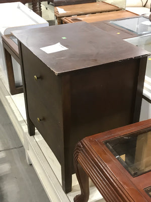 Wooden Two-Drawer Nightstand