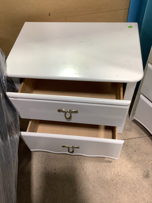 Traditional White Nightstand