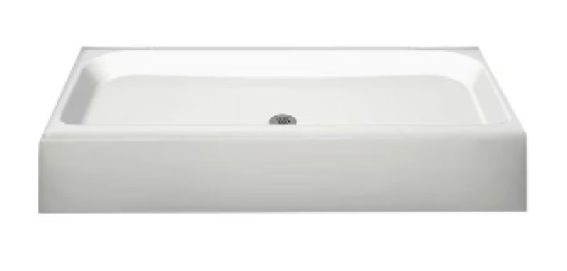 MAAX Alaska Rectangular Centre Drain Fibreglass Shower Base in White