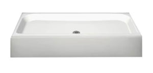 MAAX Alaska Rectangular Centre Drain Fibreglass Shower Base in White