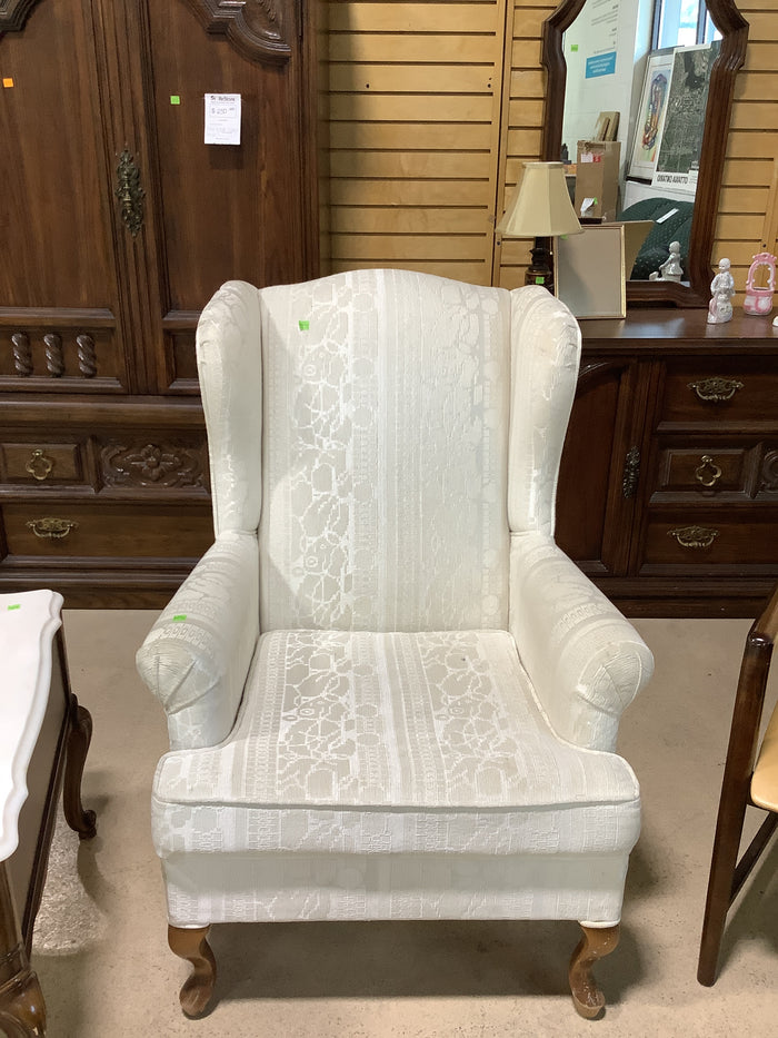 Cream Wingback Chair