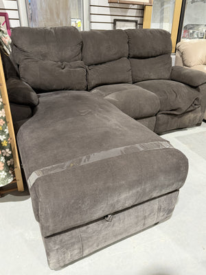 Charcoal Gray Fabric Sectional Couch