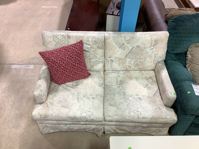 Cream & Salmon Coloured Sofa