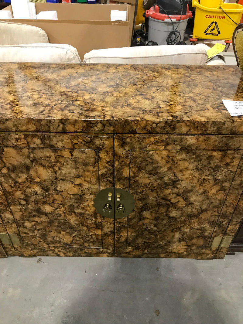 Henredon Mid-Century Modern Faux Tortoiseshell Cabinet