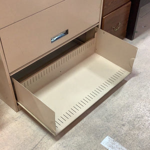 Wide Beige Filing Cabinet