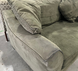 Oversized Plush Forest Green Loveseat