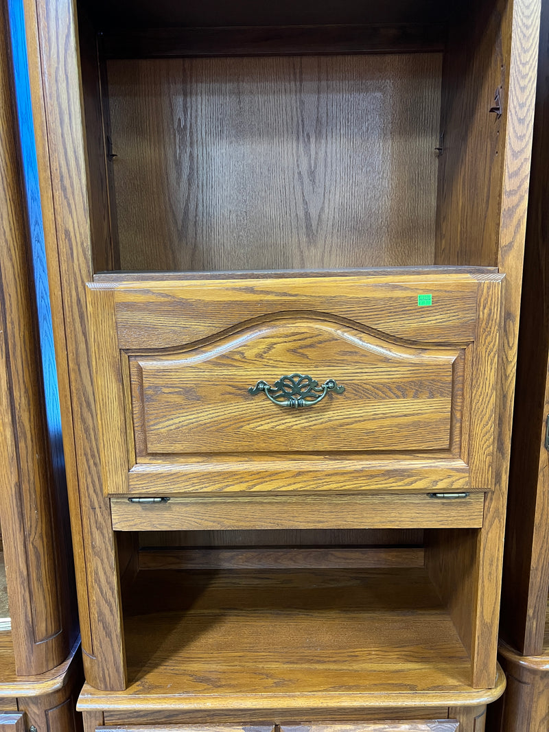 Vintage Flip-Down Bar & Display Hutch