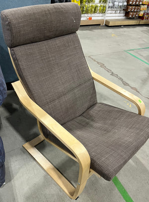IKEA Poang Chair w/ Grey Cushion