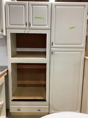 Cream Caesar Kitchen Includes Wall Stove, Stovetop, Sink and Counters