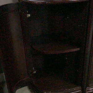 Dark Red Display Cabinet